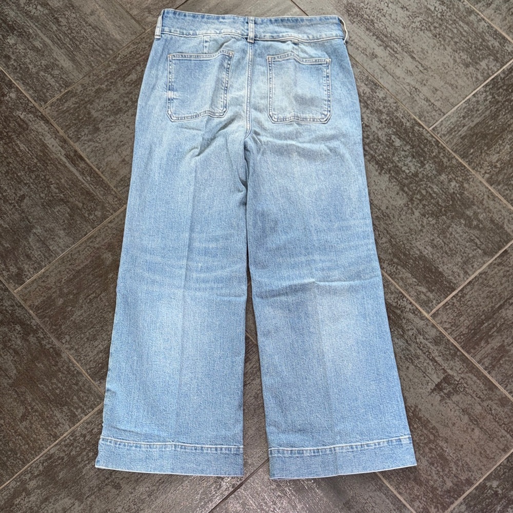 J. Crew Women’s Trouser Petite Light Blue Wide-Leg Jeans NWT Sold out online! - Picture 8 of 10